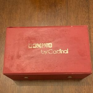Vintage Domino Box Set By Cardinal Contains 91 Ceramic Dominos G